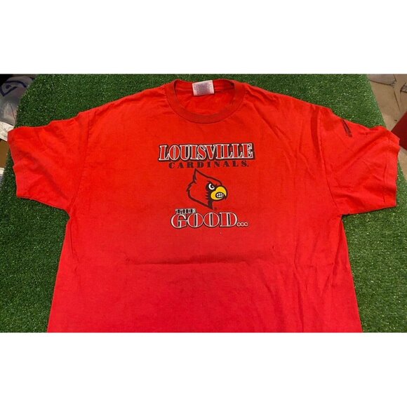 Louisville Cardinals shirt extra large red mens football Y2K retro basketball - Picture 4 of 9